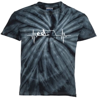 Ski Heartbeat Skiing Skier Gift For Skier Kids Tie-Dye T-Shirt