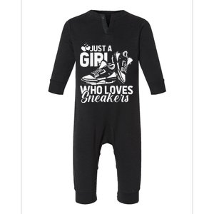 Sneaker Head Street Style Just A Girl Who Loves Sneakers Infant Fleece One Piece