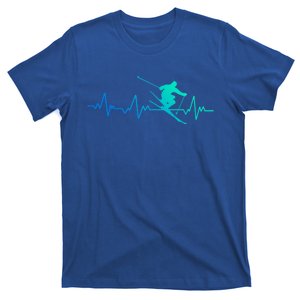 Ski Heartbeat Skiing Gift Meaningful Gift T-Shirt