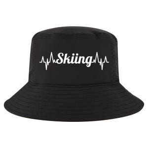 Skiing Heartbeat Skiing Teacher Winter Sports Gift Cool Comfort Performance Bucket Hat