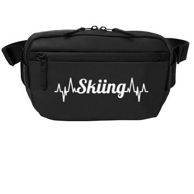 Skiing Heartbeat Skiing Teacher Winter Sports Gift Crossbody Pack