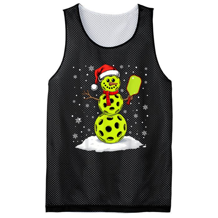 Santa Hat Snowman Xmas Funny Pickleball Lover Christmas Mesh Reversible Basketball Jersey Tank