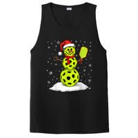 Santa Hat Snowman Xmas Funny Pickleball Lover Christmas PosiCharge Competitor Tank