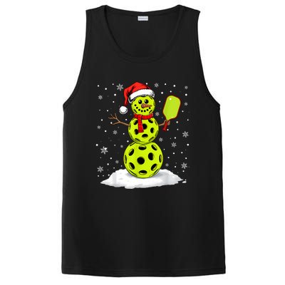 Santa Hat Snowman Xmas Funny Pickleball Lover Christmas PosiCharge Competitor Tank