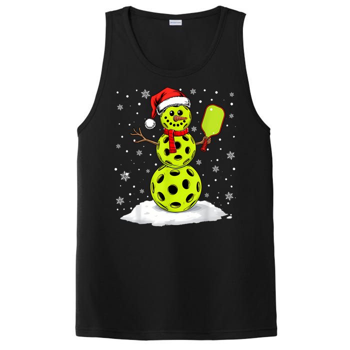 Santa Hat Snowman Xmas Funny Pickleball Lover Christmas PosiCharge Competitor Tank