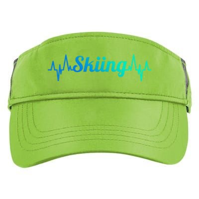 Skiing Heartbeat Skiing Teacher Winter Sports Cute Gift Adult Drive Performance Visor