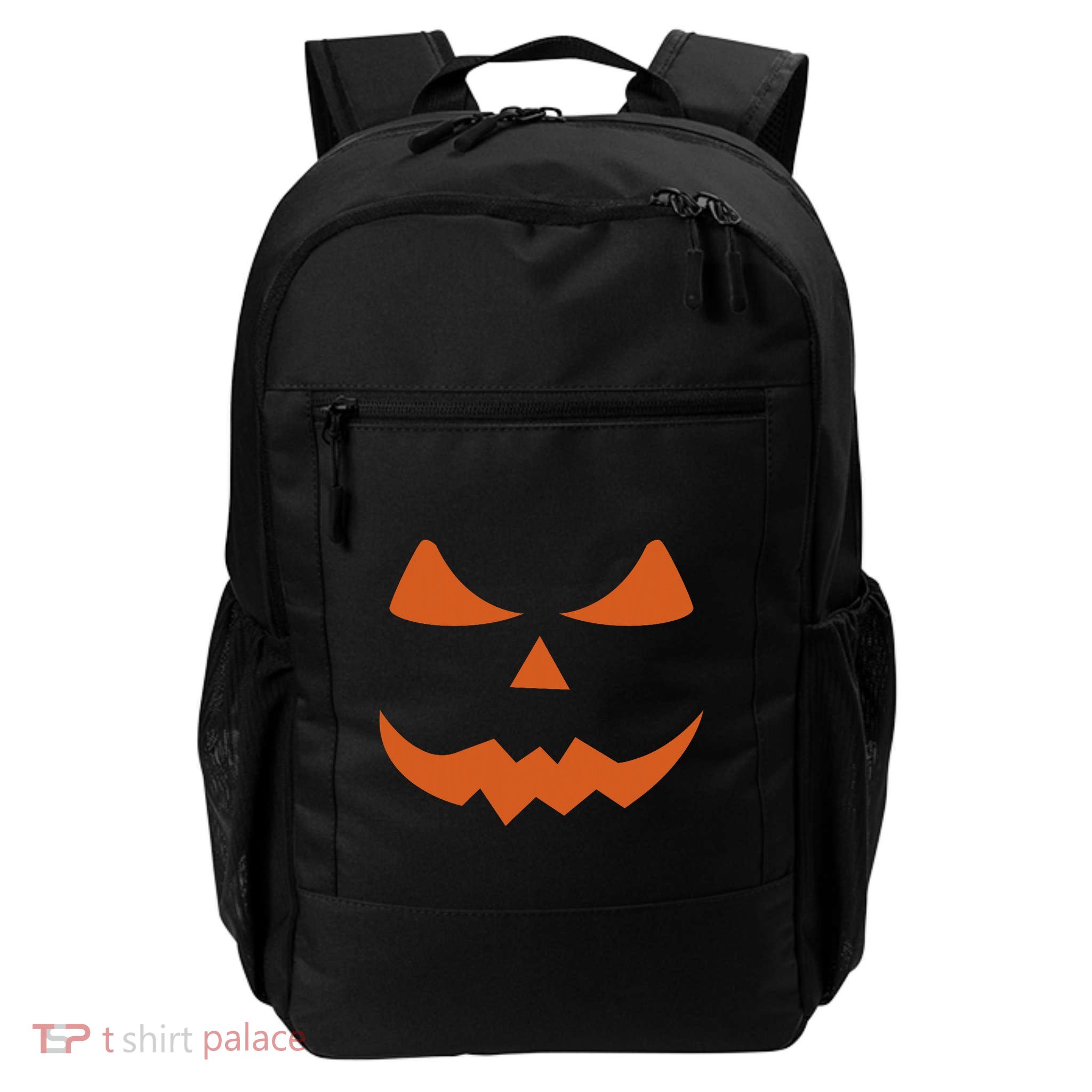 Scary Halloween Smiling Pumpkin Face Family Costume Daily Commute Backpack