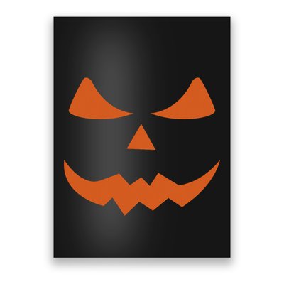 Scary Halloween Smiling Pumpkin Face Family Costume Poster