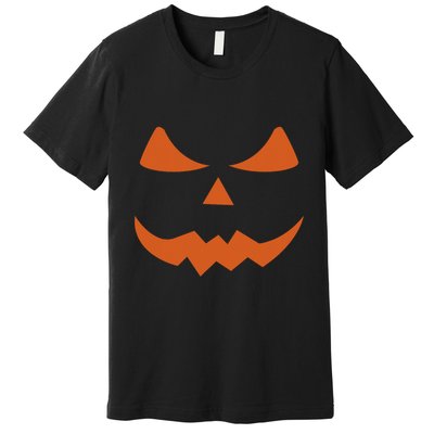 Scary Halloween Smiling Pumpkin Face Family Costume Premium T-Shirt