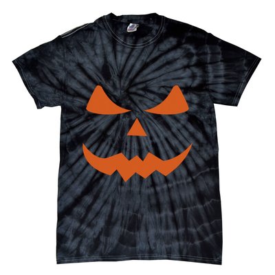 Scary Halloween Smiling Pumpkin Face Family Costume Tie-Dye T-Shirt