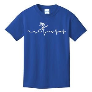 Skier Heartbeat Ski Instructor Winter Sport Skiing Ski Gift Kids T-Shirt