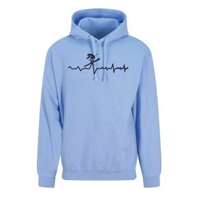 Skier Heartbeat Ski Instructor Winter Sport Skiing Ski Gift Unisex Surf Hoodie