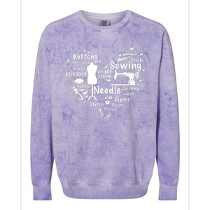 Sewing Heart Sewing Lover Colorblast Crewneck Sweatshirt