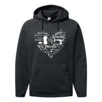 Sewing Heart Sewing Lover Performance Fleece Hoodie