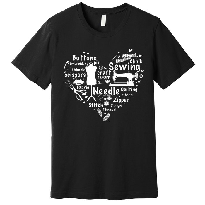 Sewing Heart Sewing Lover Premium T-Shirt