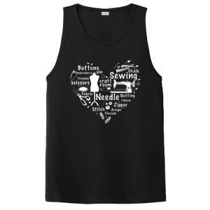 Sewing Heart Sewing Lover PosiCharge Competitor Tank