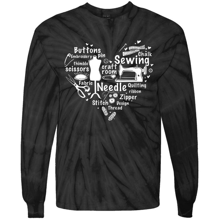 Sewing Heart Sewing Lover Tie-Dye Long Sleeve Shirt