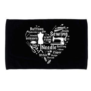 Sewing Heart Sewing Lover Microfiber Hand Towel