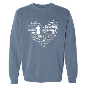 Sewing Heart Sewing Lover Garment-Dyed Sweatshirt