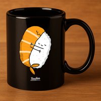 Sushi Hug Sushi Hugging Cute Sushi Lover Cute Gift 11oz C Handle Ceramic Mug