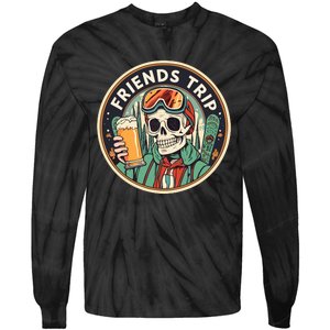 Skeleton Halloween Tie-Dye Long Sleeve Shirt