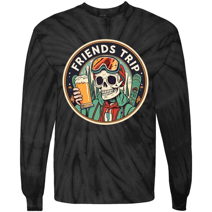 Skeleton Halloween Tie-Dye Long Sleeve Shirt