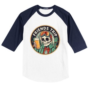 Skeleton Halloween Baseball Sleeve Shirt