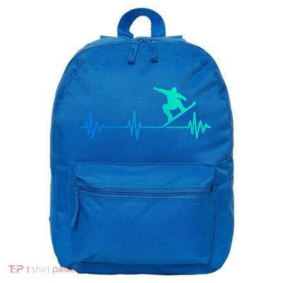 Snowboarder Heartbeat Snowboarding Skiing Gift 16 in Basic Backpack