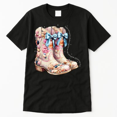 Slty Hair Sandy Boots Western Summer Cowgirl Western Tall T-Shirt