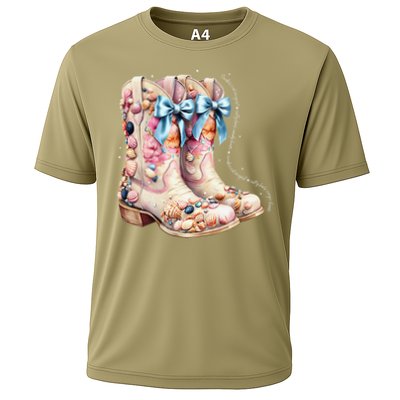 Slty Hair Sandy Boots Western Summer Cowgirl Western Performance Shirt