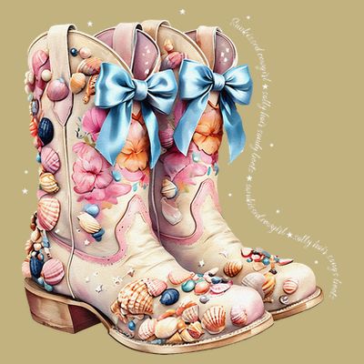 Slty Hair Sandy Boots Western Summer Cowgirl Western T-Shirt