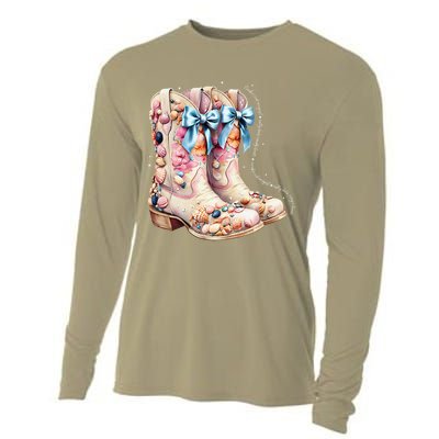 Slty Hair Sandy Boots Western Summer Cowgirl Western Cooling Performance Long Sleeve Crew