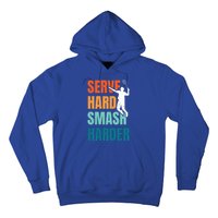 Serve Hard Smash Harder Badminton Player Shuttlecock Sport Cute Gift Hoodie