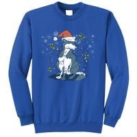 Siberian Husky Santa Claus Christmas Tree Lights Xmas Dog Gift Sweatshirt