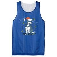 Siberian Husky Santa Claus Christmas Tree Lights Xmas Dog Gift Mesh Reversible Basketball Jersey Tank