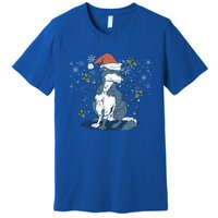 Siberian Husky Santa Claus Christmas Tree Lights Xmas Dog Gift Premium T-Shirt