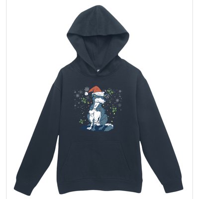 Siberian Husky Santa Claus Christmas Tree Lights Xmas Dog Gift Urban Pullover Hoodie