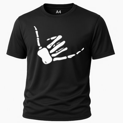 Skeleton Hand Shaka Sign Hang Loose Bones Performance Shirt