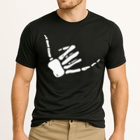 Skeleton Hand Shaka Sign Hang Loose Bones Cooling Performance Crew T-Shirt