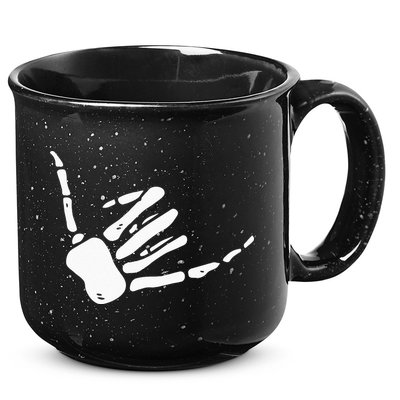 Skeleton Hand Shaka Sign Hang Loose Bones 15oz Campfire Ceramic Mug