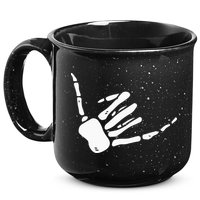 Skeleton Hand Shaka Sign Hang Loose Bones 15oz Campfire Ceramic Mug