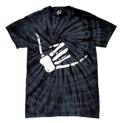 Skeleton Hand Shaka Sign Hang Loose Bones Tie-Dye T-Shirt