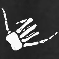 Skeleton Hand Shaka Sign Hang Loose Bones Golf Towel