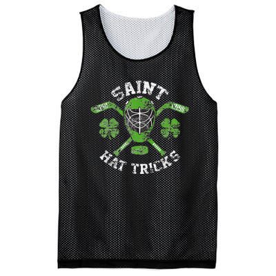 Saint Hattrick St Patrick's Day Hockey Hat Tricks Gift Mesh Reversible Basketball Jersey Tank