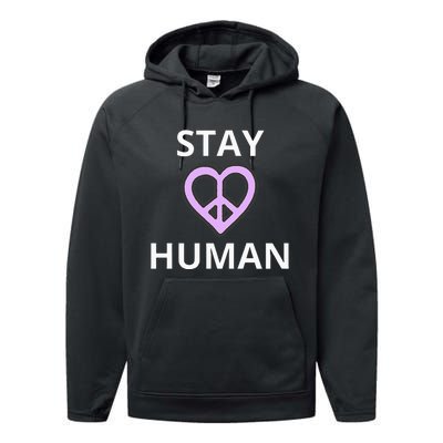 Stay Human Performance Fleece Hoodie