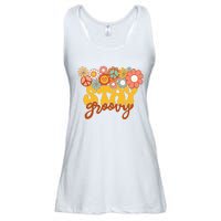 Sunflower Hippie Stay Groovy Positive Mind Happy Life Ladies Essential Flowy Tank