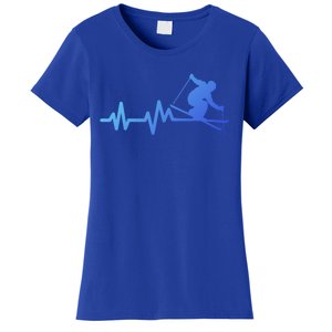 Ski Heartbeat Skiing Skier Gift Women's T-Shirt