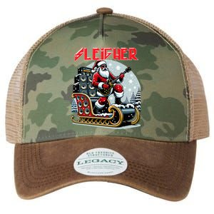 Sleigher Hail Santa Heavy Metal Christmas Rock Xmas Art  Legacy Tie Dye Trucker Hat