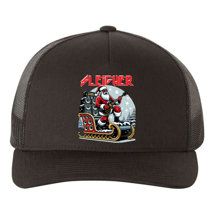 Sleigher Hail Santa Heavy Metal Christmas Rock Xmas Art  Yupoong Adult 5-Panel Trucker Hat