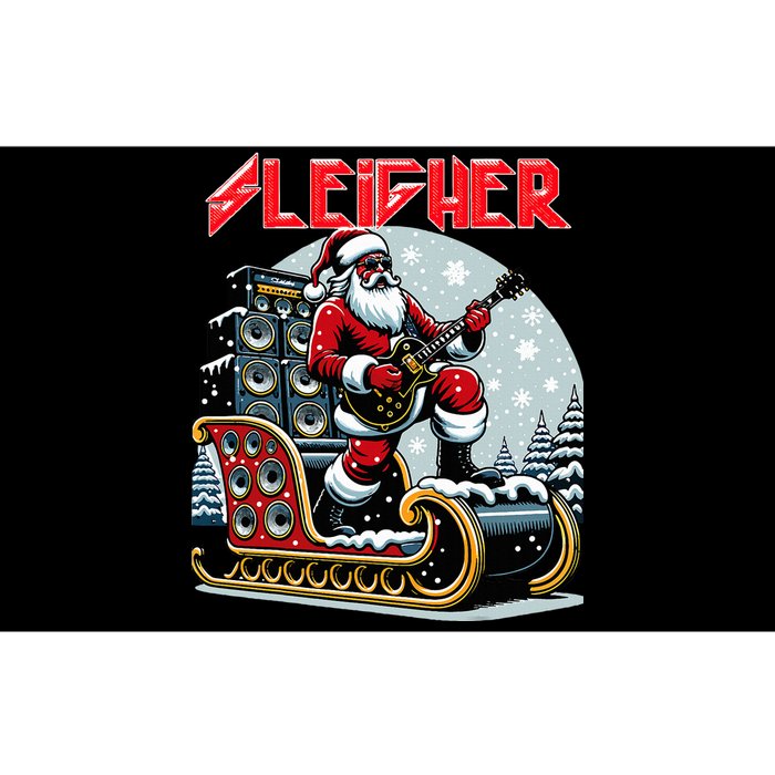 Sleigher Hail Santa Heavy Metal Christmas Rock Xmas Art  Bumper Sticker